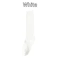 Classic white mid-calf length knitted socks in high-quality cotton blend for daily wear - One Size / Cream