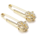 Golden crown brooch with white crystals for waist adjustment and scarf styling - 27# Gold Crown 6.2*2cm