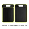 Dual-sided black defrosting cutting board with neon green non-slip silicone edges - Small / Black