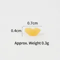 Accesorio miniatura de resina amarilla con forma de labios para bricolaje, ancho 0,7 cm - Trocito de melocotón amarillo pequeño-0.7cm