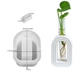 Arch design silicone mold for DIY hydroponic vases with detailed dimension markings - Arch Vase Mold