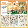 Sunset Platform DIY scenery sticker set with PET material and retro room motifs - Sunset Platform