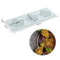 Detailed dimensions of the maple leaf silicone lace mold for baking decorations - 3-Cavity Maple Leaves