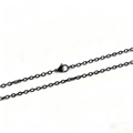 Chaîne Figaro 3mm en acier inoxydable noir mat avec fermoir mousqueton robuste - Chaîne en O Couleur Vintage