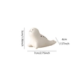 Cute white ceramic seal figurine Zakka style animal desktop ornament 7cm long - Sea Lion (HP622)
