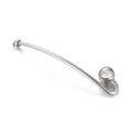 Polished stainless steel ball hook charm with small ring hole for DIY jewelry making - Curved Bar Style With Ball And Loop (KLJ250-Z)