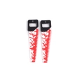 Close-up of Halloween acrylic saw charms with realistic red blood stains for DIY crafts - Style 13 (46*11mm)