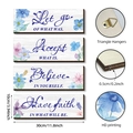 Set of 4 watercolor floral wooden wall signs with motivational quotes for home decor - Set of 4 Watercolor Floral Inspirational Style(Y26Y90121_Q)