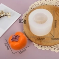 DIY persimmon silicone mold for making realistic squeeze toys and toast bread crafts - E27 Persimmon