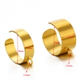 Accessori per gioielli anello a C dorato da 18mm con larghezze di 6mm e 10mm - Diametro Interno 18 mm, Larghezza 6 mm, Oro