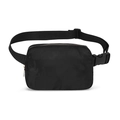 Waterproof nylon fanny pack in black camo texture with adjustable strap and buckle - Camo Black