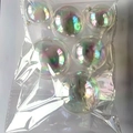 Iridescent transparent plastic cake decorative balls in clear packaging bag - Iridescent Transparent Ball Set (S/M/L)