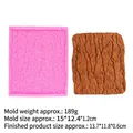 Pink silicone mold for bark texture and brown chocolate tree bark finished effect - B278(Large Bark Texture) / Pink