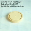 11cm diameter natural pine wood base with 6.5cm battery hole for 9cm glass domes - Wooden Base / Wooden Base for 9CM Dome