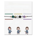 Adjustable 8mm natural stone bead bracelet for pain relief with detailed info card - FK1067/Pain Relief