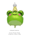 Cute frog balloon with yellow birthday hat for kids birthday party decoration 73x52cm - Birthday Hat Frog