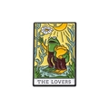 Pin's émaillé carte de tarot grenouille mignonne thème Les Amants VI pour vêtements - Style Tarot Les Amoureux (QHXZ751)