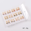 Set of 12 pairs of colorful mushroom stud earrings in enamel finish for kids, 29g weight - Mushroom Shape / Multicolor