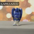 Lapis lazuli guardian angel figurine carved from natural deep blue gemstone - Lapis Lazuli / 1.5 Inch