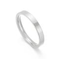 Anillo de acero inoxidable plateado pulido con banda de 3mm estilo rock hip-hop - US 8 / Color Acero