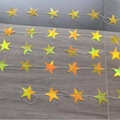 Hanging gold iridescent star garland decorations for birthday party and festive events - 4m Iridescent Gold Star Garland