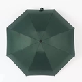 Ombrello pieghevole automatico verde scuro con dieci stecche e striscia riflettente - Ombrello Pieghevole in 5 Sezioni 8 Stecche Verde Scuro