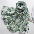 Saint Patrick's Day scarf with green clover and hat patterns on a white background - 6# White Background/Green Shamrock/St. Patrick's Tall Hat / 180*90CM