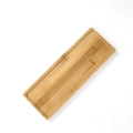 Rectangular bamboo tray with natural grain finish for succulent pots and coasters - Rectangular 28*10cm