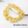 Irregular natural Brazilian Citrine chips beads for DIY jewelry making and bracelets - Brazilian Citrine (Circumference Approx. 80cm)