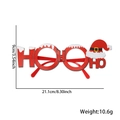 Christmas party glasses with red HO HO HO letter frames and Santa hat detail - HOHO Santa Hat