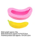 Pink silicone banana mold for DIY fondant cake decorating and resin craft casting - No.6 Small Banana Style (B340) / Pink