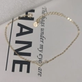 Minimalistisches S925 Sterlingsilber V-Armband mit Diamantbesatz und 14k Gold-Finish - 14K Gold (15+3cm)