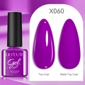 LILY'CUTE 7ml purple gel polish X060 with shiny and matte finishes on a geometric base - Purple (60)
