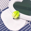 Realistic star fruit hair clip in lime green gradient with polished glossy resin finish - Green Starfruit