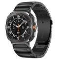 Correa de acero inoxidable negro para Samsung Watch 8 Ultra 2 con esfera digital detallada - Universal para Watch8 / 8Classic / Negro (Conector de Acero Inoxidable)