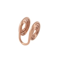 Rose gold spiral ear clip in stainless steel with multi-layer plating and minimalist style - Rose Gold