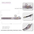 Fermaglio per capelli viola glitterato in acrilico con cigno e molla in metallo - Cigno Viola