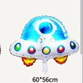 UFO spaceship astronaut foil balloon for space themed parties, size 60x56cm - Q Version Spaceship