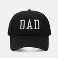 Casquette de baseball en coton noir avec broderie blanche DAD sur le devant - Ancien Style DAD / Noir