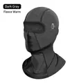 Dark grey fleece balaclava with breathable mesh for winter cycling and outdoor sports - CTT-079 Double Seam Grey (Glasses Style)