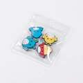 DIY silicone pencil case charm set with 4 cartoon ocean creatures in a clear polybag - DIY Shoe Charms - Ocean Series