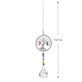 Rainbow life tree crystal wind chime hanger with colorful beads and faceted suncatcher ball - White Chocolate Tree of Life