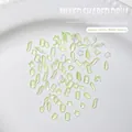 Mini light green iridescent flatback nail crystals in mixed shapes, 100 piece set - Approx. 100 Pcs / Velvet Yellow