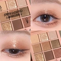Nine-color eyeshadow palette with earthy and rose gold matte and glitter textures - No. 16 Brown Tones Matte Shimmer