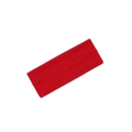 Bright red high elastic sports headband in a flat lay minimalist display - Red