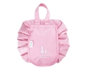 Pink drawstring makeup bag with satin finish and embroidery, perfect for travel storage - Barbie Pink