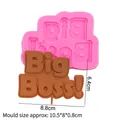 Pink silicone Big Boss letter mold for fondant and chocolate cake decorations - Pink
