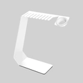 Soporte de carga blanco minimalista de acero inoxidable para correas Apple Watch - Blanco