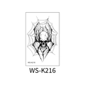 3D spider web and skull tattoo sticker variant WS-K216 for Halloween party - Skull Head Web Design (WS-K216)