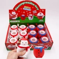 Set da 12 pezzi di pupazzi di neve natalizi spremibili in scatola regalo rossa - Tazza di Decompressione Natalizia Stili Misti